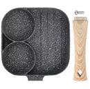 Frigideira Antiaderente 3 em 1 com Divisórias