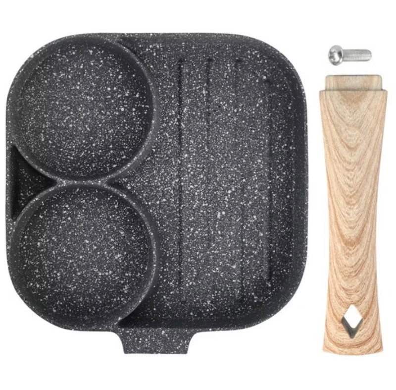 Frigideira Antiaderente 3 em 1 com Divisórias