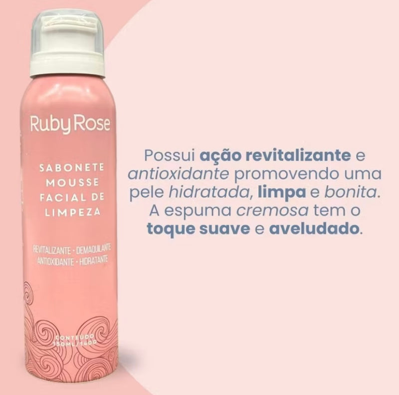 Sabonete Mousse Facial de Limpeza - Ruby Rose