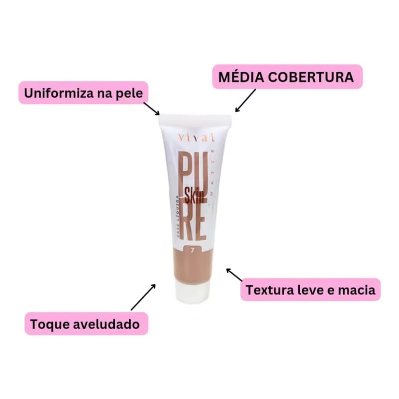 Base Líquida Pure Skin -  Vivai