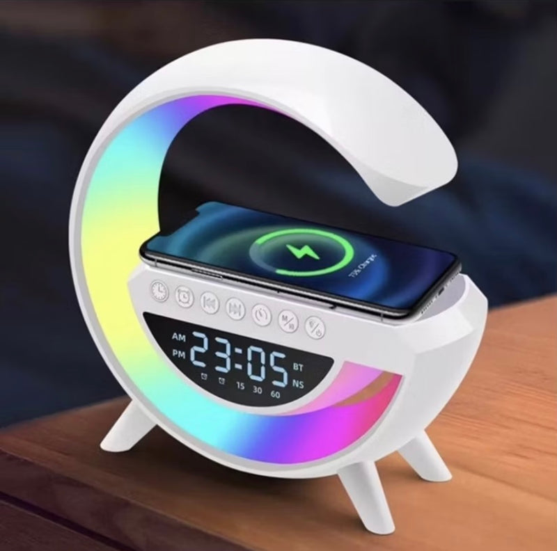 Caixa de som G Relógio Luminária Bluetooth Rádio FM RGB 15W