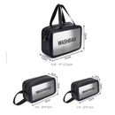 Kit com 3 Bolsas Necessaires Washbag – Transparente e à Prova d’Água