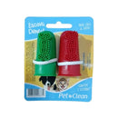 Pet Clean Solapa Dedeira Escova de Dente 2Und Cães e Gatos