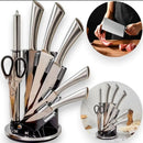 Conjunto de Facas 7 peças com suporte de acrílico - Quanhe