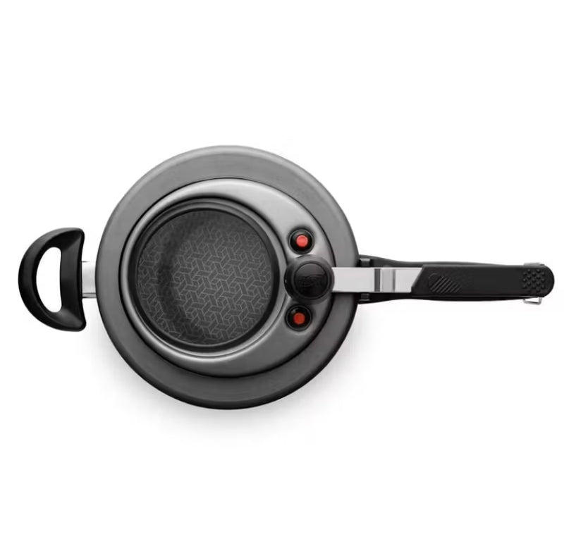 Panela depressão Antiaderente 4,5L Com visor de vidro cor grafite MTA-6030