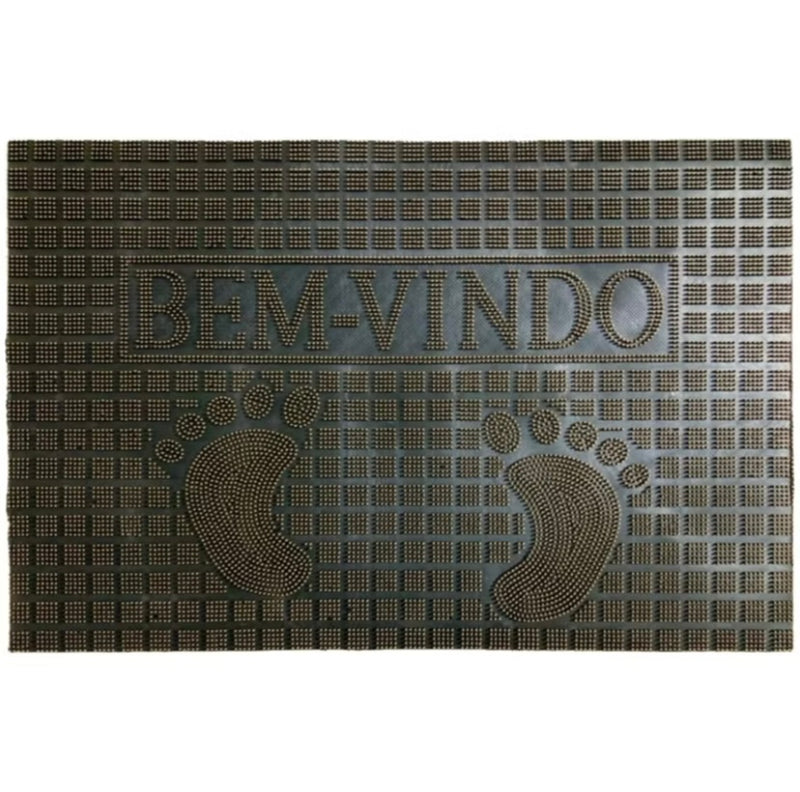 Tapete 38,5cm x 58cm em Capacho Chuva de PVC para Entrada