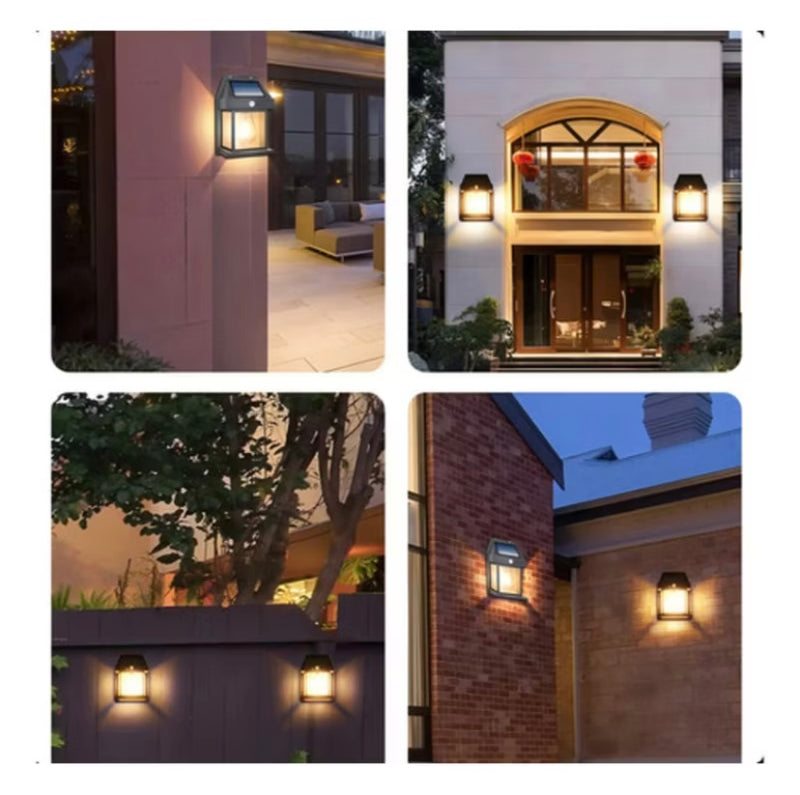 Luminaria Solar Com Sensor Movimento 28w 2 Lâmpada Luz Led Arandela à Prova d´água