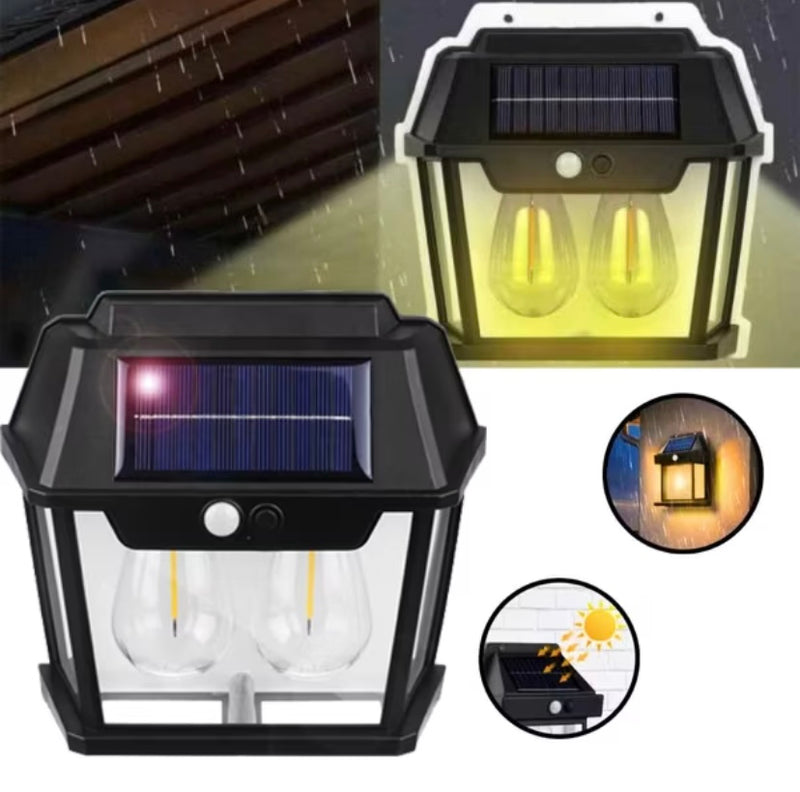 Luminaria Solar Com Sensor Movimento 28w 2 Lâmpada Luz Led Arandela à Prova d´água