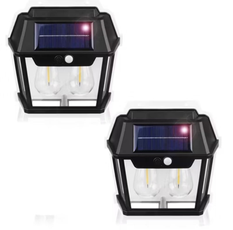 Luminaria Solar Com Sensor Movimento 28w 2 Lâmpada Luz Led Arandela à Prova d´água