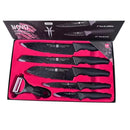 Conjunto de Facas C&E com Revestimento Marmorizado – 6 Peças Aço Carbono + Descascador