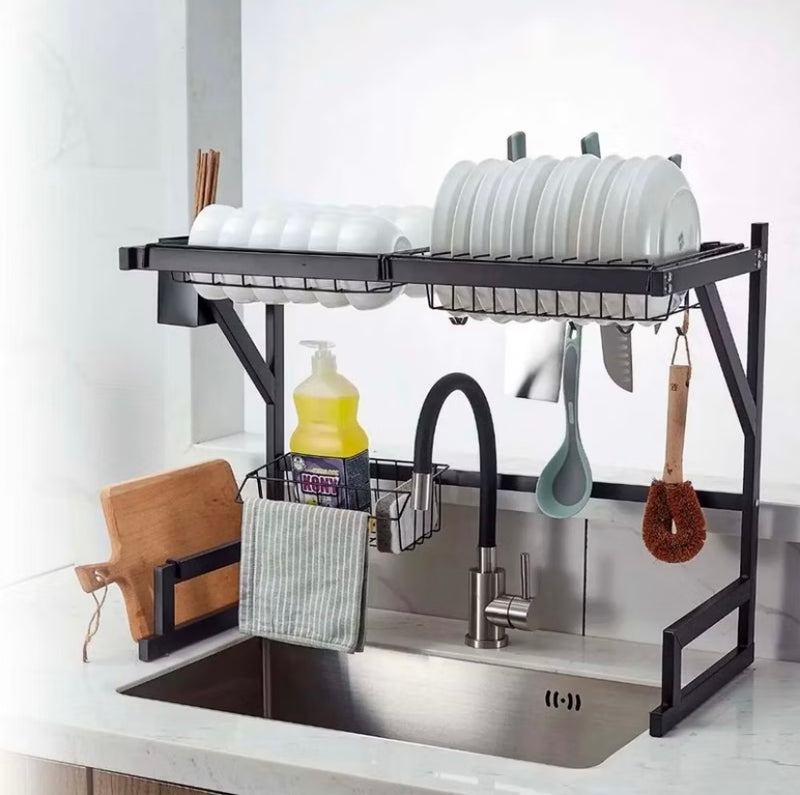 Escorredor de Louças Organizador em Aço Inoxidável – Moderno, Resistente e Funcional!