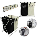 Cesto Organizador Oxford Dobrável com Divisória, Alça e Suporte Aramado – 140 Litros!